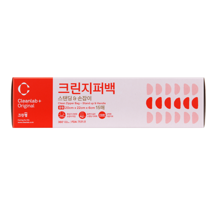 [온라인 전용] 스탠딩 손잡이 지퍼백 20cmx22cm(중) 15매 제품이미지3