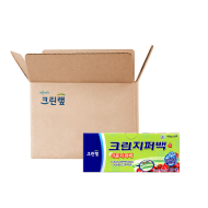 [온라인 전용] 대용량 이중 지퍼백 22cmx25cm(중) 120매 X12개 (1BOX)