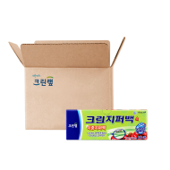 [온라인 전용] 대용량 이중 지퍼백 25cmx30cm(대) 100매 X12개 (1BOX)