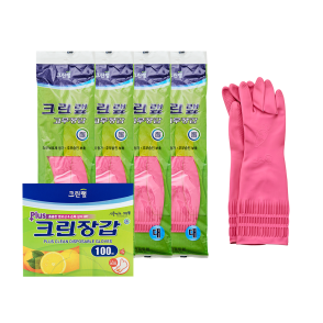 크린랩 고무장갑(대) X4개 (+플러스 크린장갑 100매 증정)
