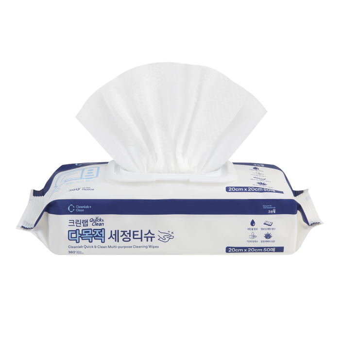 크린랩 퀵앤클린 다목적 세정티슈(50매)  제품이미지2