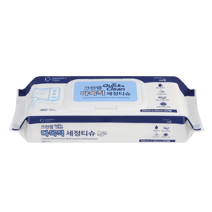 크린랩 퀵앤클린 다목적 세정티슈(50매)  제품이미지3